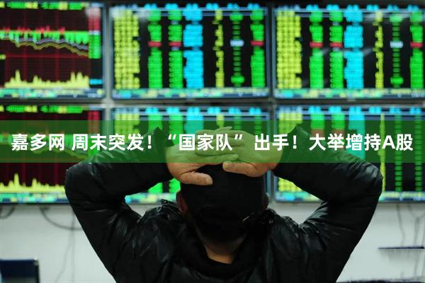 嘉多网 周末突发！“国家队” 出手！大举增持A股